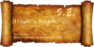 Illyés Enikő névjegykártya