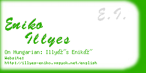 eniko illyes business card